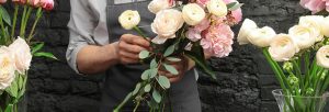 Réception à l'aide de fleurs